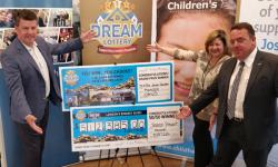 From left: John MacFarlane, President & CEO London Health Sciences Foundation, Michelle Campbell, President & CEO, St. Joseph's Health Care Foundation, Scott Fortnum, President & CEO, Children's Health Foundation Dream Lottery presentation cheques